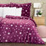 Lenjerie de pat din microflanel 4Home Stars violet, 140 x 200 cm, 70 x 90 cm