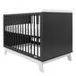 New Baby Crib Marcus, negru/alb
