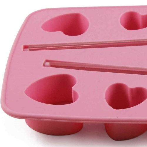 Toro Szív Szilikon jégkocka forma szívószállal