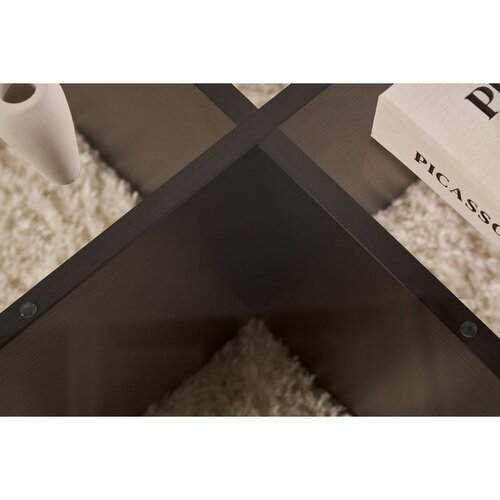 Couchtisch Aeris Black mit dunklem Glas