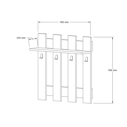 Wandgarderobe Carina White