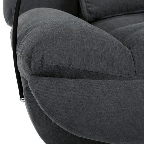 Polohovací elektrické křeslo se zabudovaným ovládáním, šedá