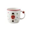 Florina Xmas star porcelán bögre 380 ml, piros