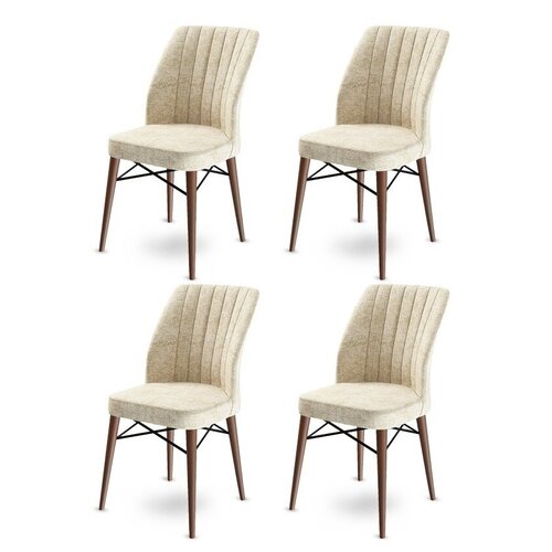 Flex Cream and Brown étkezőszék szett, 4 db