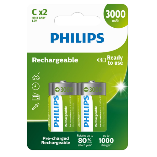 Philips újratölthető akkumulátor C 1,2 V