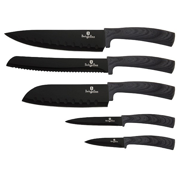 Berlinger Haus 5-dielna sada nožov s mramorovým povrchom Forest dark Line