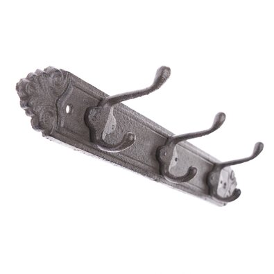 Gusseiserne Wandgarderobe Enfeite Braun, 43 x 7 cm