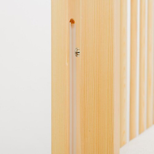 Pătuț pentru copii New Baby Lilly cu lateraldetașabil și sertar, natural