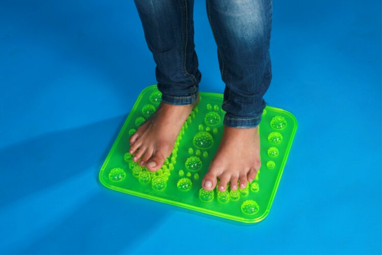 Akupresurna masažna podloga z magneti, zelena