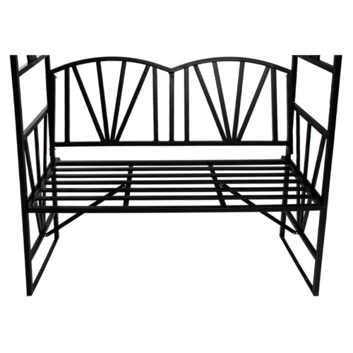 Gartenbank mit Pergola HAIFA, Schwarz