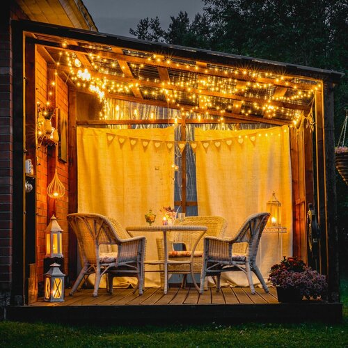 DecoKing Karácsonyi fényfüzér kiegészítő, melegfehér, 200 LED