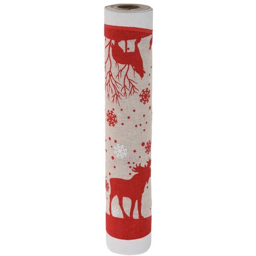 Świąteczny bieżnik na stół Deco Fabric Renifer, 28 x 250 cm
