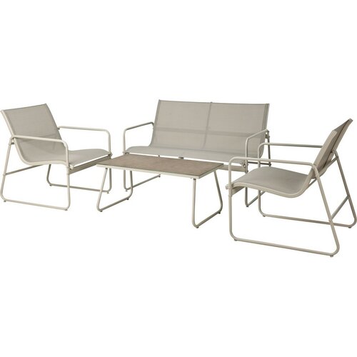 Gartenmöbel-Set Taigo, 4 Teile, creme