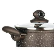 Cratiță Banquet Premium Dark Brown, cu capac, 20 cm