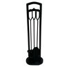 Set de unelte pentru șemineu 70 cm, 3 piese, cusuport, negru, metal