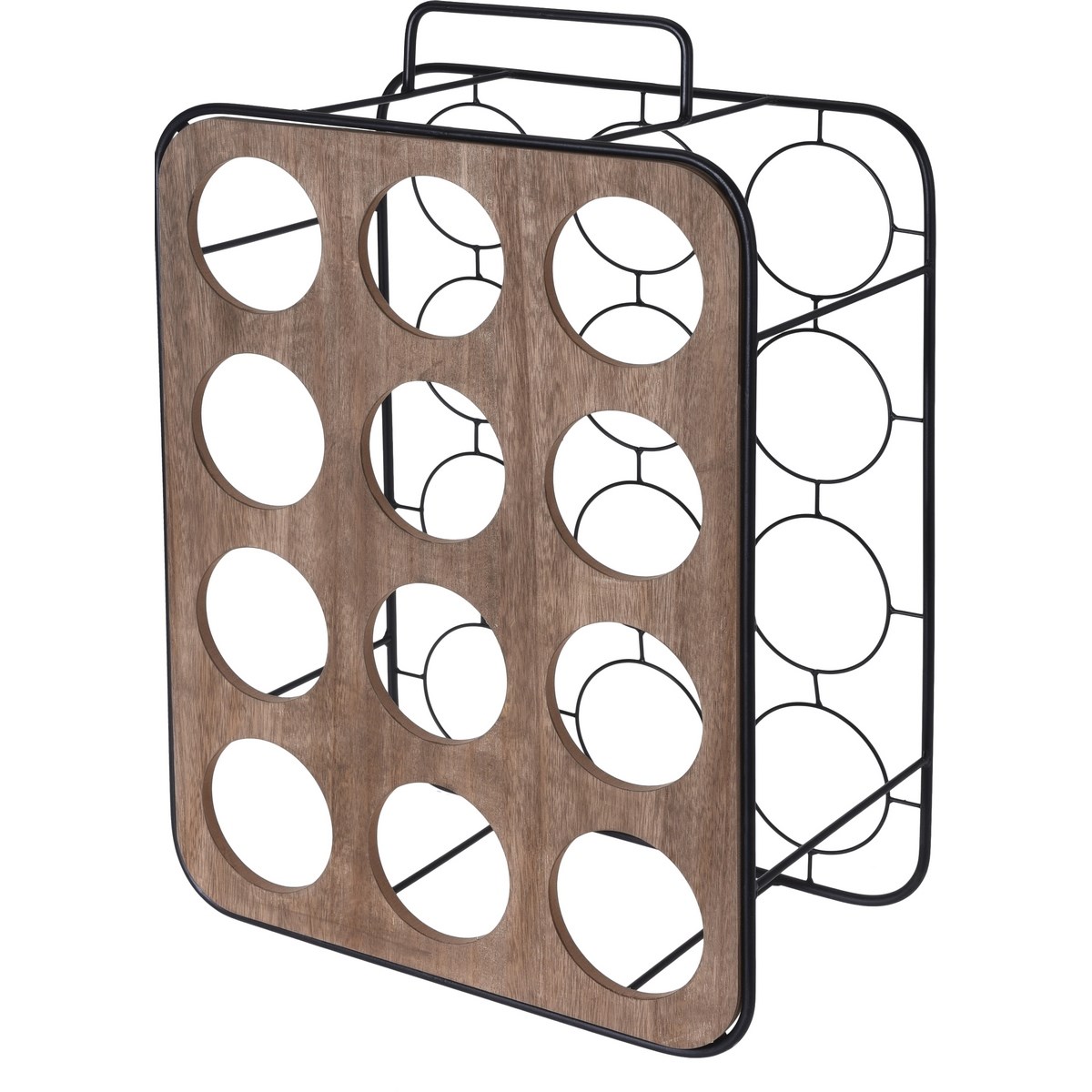 Kovový stojan na fľaše Wood 39 x 50 x 22,5 cm