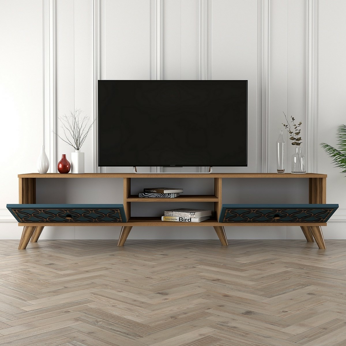 Televízny stolík Class Walnut and Chalcedony