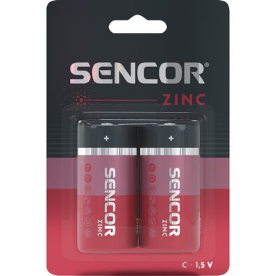 Sencor SBA R14 zinkouhlíková batéria C, 2 ks