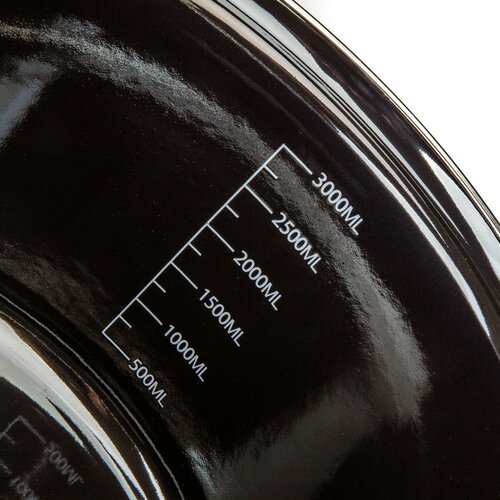 Banquet Emailed pot METALLIC Black 24 cm, 3,7 l, spoklicí