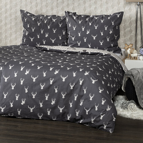 Lenjerie de pat din bumbac 4Home Reindeer, 140 x 200 cm, 70 x 90 cm