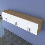 Nástěnná skříňka Ema White and Walnut
