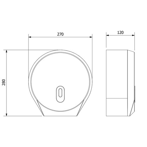 AQUALINE 1319-90 Emiko WC-papíradagoló 26 cmátmérőig, ABS fehér