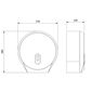 AQUALINE 1319-90 Dozownik papieru toaletowego Emiko śr. do 26 cm, ABS biały