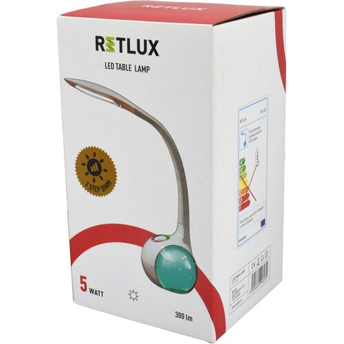Retlux RTL 202 Stolná LED lampa s ambientným podsvietením biela, 5 W