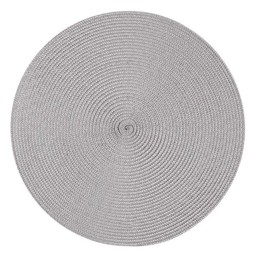 Altom Сервірувальний килимок Straw сірий, діам. 38 см, набір з 4-х штук