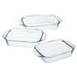 Pyrex üveg sütőedény készlet 3 db, 2 l + 3 l + 4 l