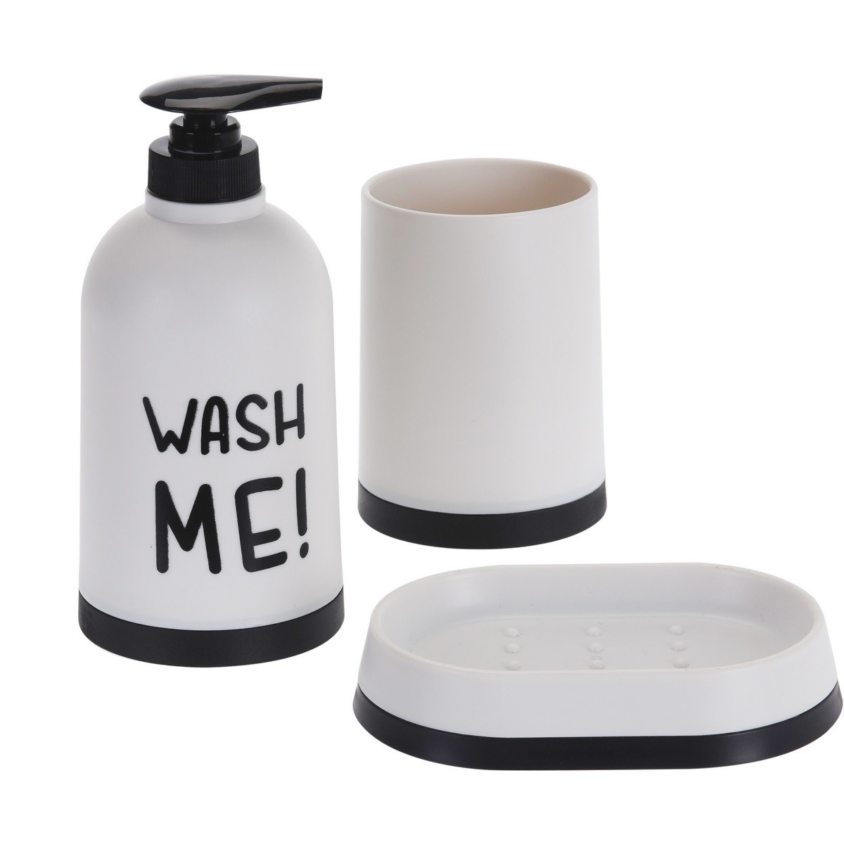 Kúpeľňový set Wash Me biela, 3 ks