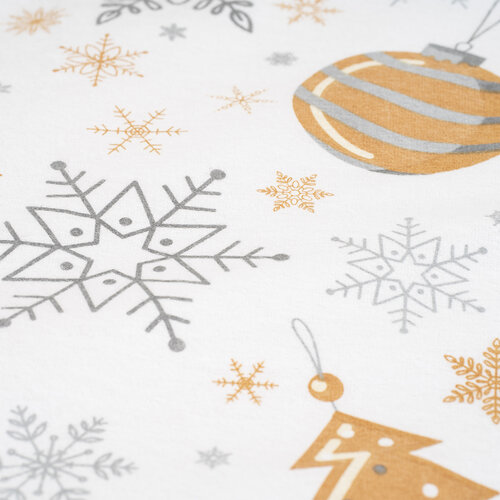 Lenjerie de pat din flanel 4Home Golden Xmas Night, 160 x 200 cm, 70 x 80 cm