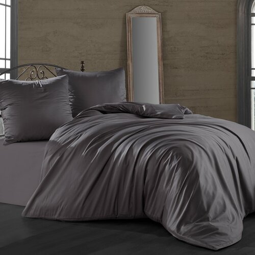 Lenjerie pat satin Antracit, 140 x 200 cm, 70 x 90 cm