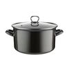 Emaille-Topf mit Deckel 5,6 l, schwarz