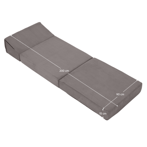 Scaun pliant/saltea MALEN, gri