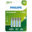 Philips Baterii reîncărcabile AAA 1,2 V, 4 buc