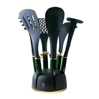 Berlinger Haus Set de 7 ustensile de bucătărie însuport Emerald Collection
