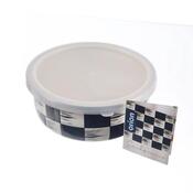 Orion Emaillierte Schale mit UH-Deckel Schachbrett Rand, Durchmesser 17 cm