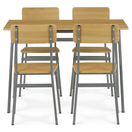 Jídelní set pro 4 osoby CORE Wild Oak, šedá konstrukce