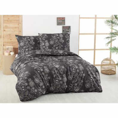 Kvalitex Бавовняна постільна білизна Delux Nala сірий, 220 x 200 см, 2 шт. 70 x 90 см