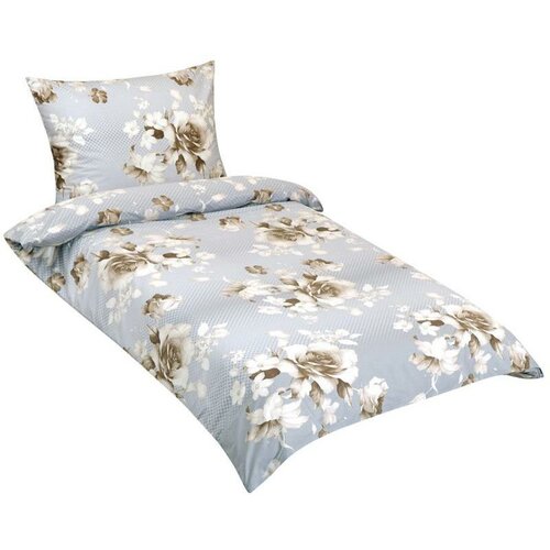 Bellatex Бавовняна постільна білизна Троянда кавова, 140 x 220 см, 70 x 90 см