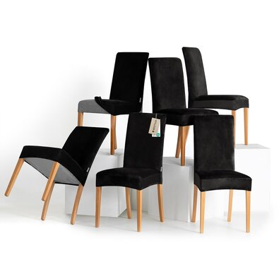 Restilo Husă pentru scaun Sento negru, 48 x 48 x58 + 10 cm, set de 6 bucăți