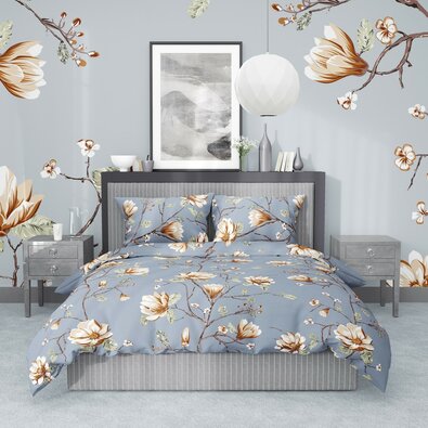 Stanex Krepp-Bettwäsche Magnolia Gold, 140 x 200 cm, 70 x 90 cm