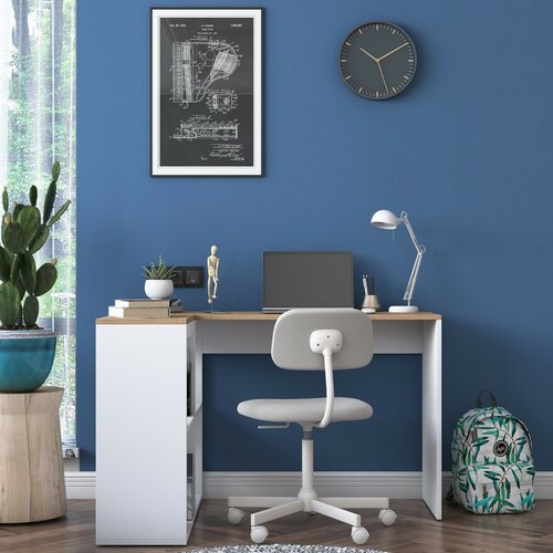 Birou Haril Oak and White