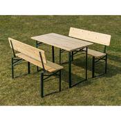 Happy Green Zahradní pivní set s opěradlem 75 x 60 x 115 cm, sv. hnědá
