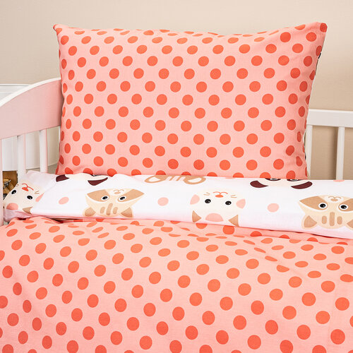 4Home Dziecięca pościel bawełniana do łóżeczka Cute animals, 100 x 135 cm, 40 x 60 cm
