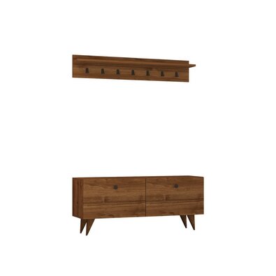 Fali akasztó cipővel Rupa Walnut