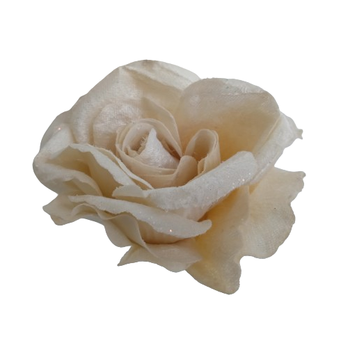 Műrózsa csillámos krémmel, 33 cm