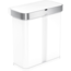 Simplehuman Bezdotykový koš s hlasovým senzorem na tříděný odpad 58 l, bílá