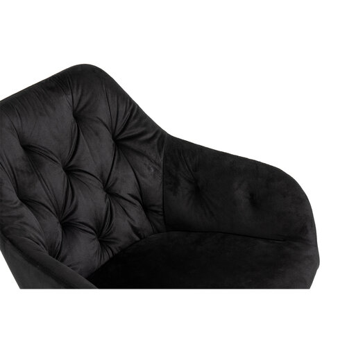 Scaune de sufragerie BOUDOIR, negru, 2 buc.